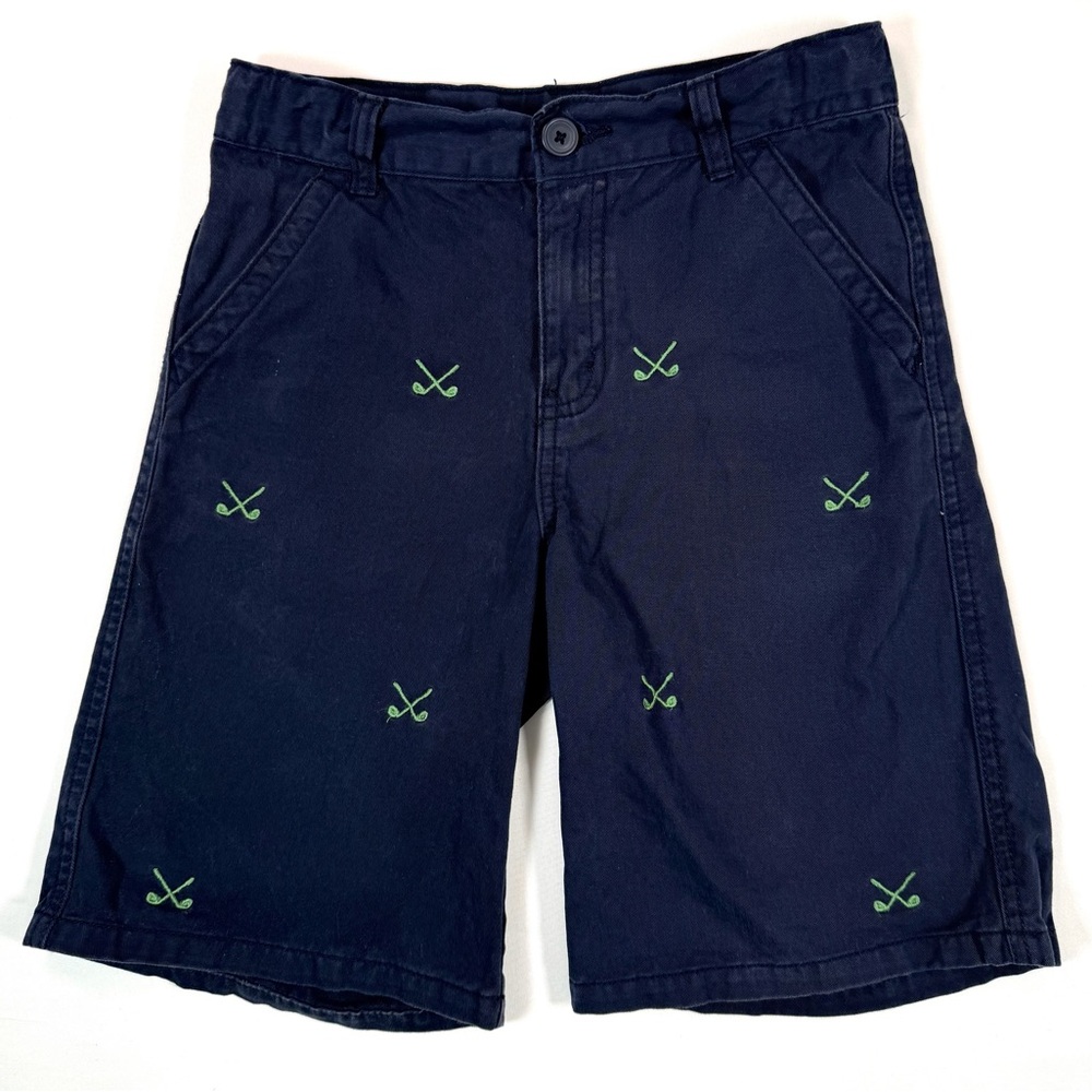 GYMBOREE Boys Golf Embroidered Navy Shorts Size 10 Preppy Classic
